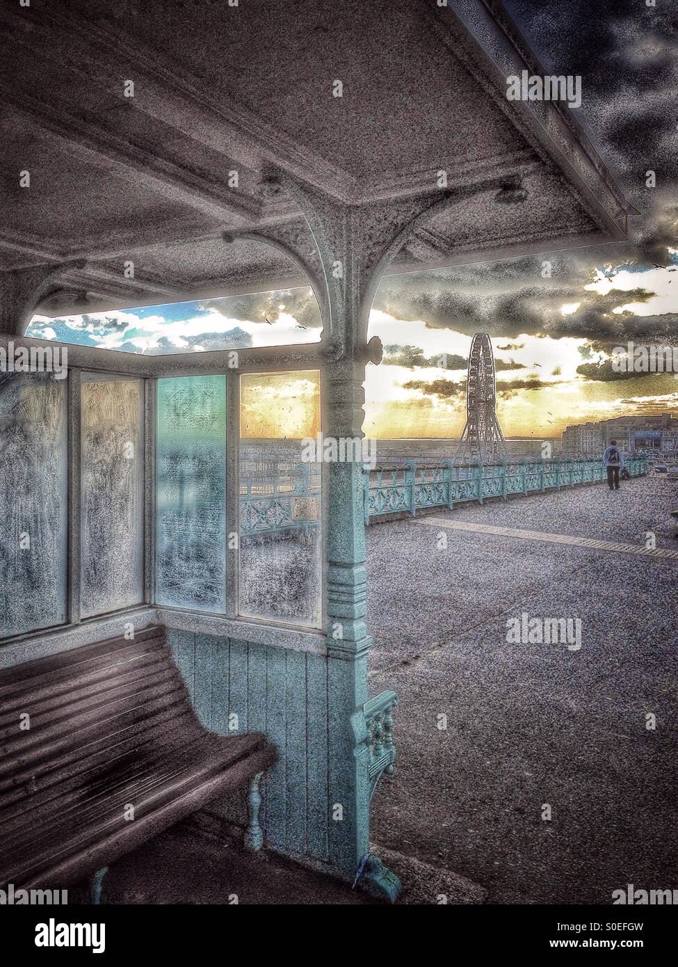 Brighton Wheel on a stormy day. - Smartphone Captured Stock Image