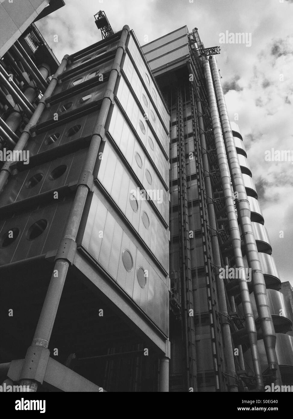 Lloyds building, London mono - Smartphone Captured Stock Image