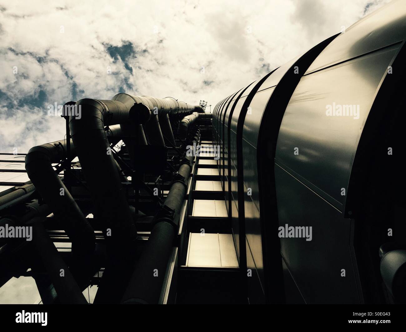 Looking up at Lloyds - Smartphone Captured Stock Image