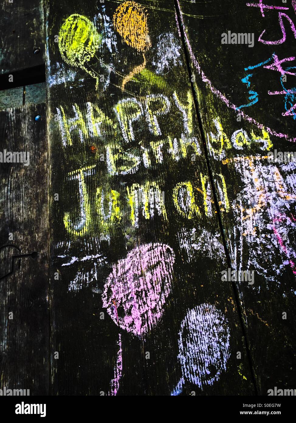 Chalk sign - Smartphone Captured Stock Image