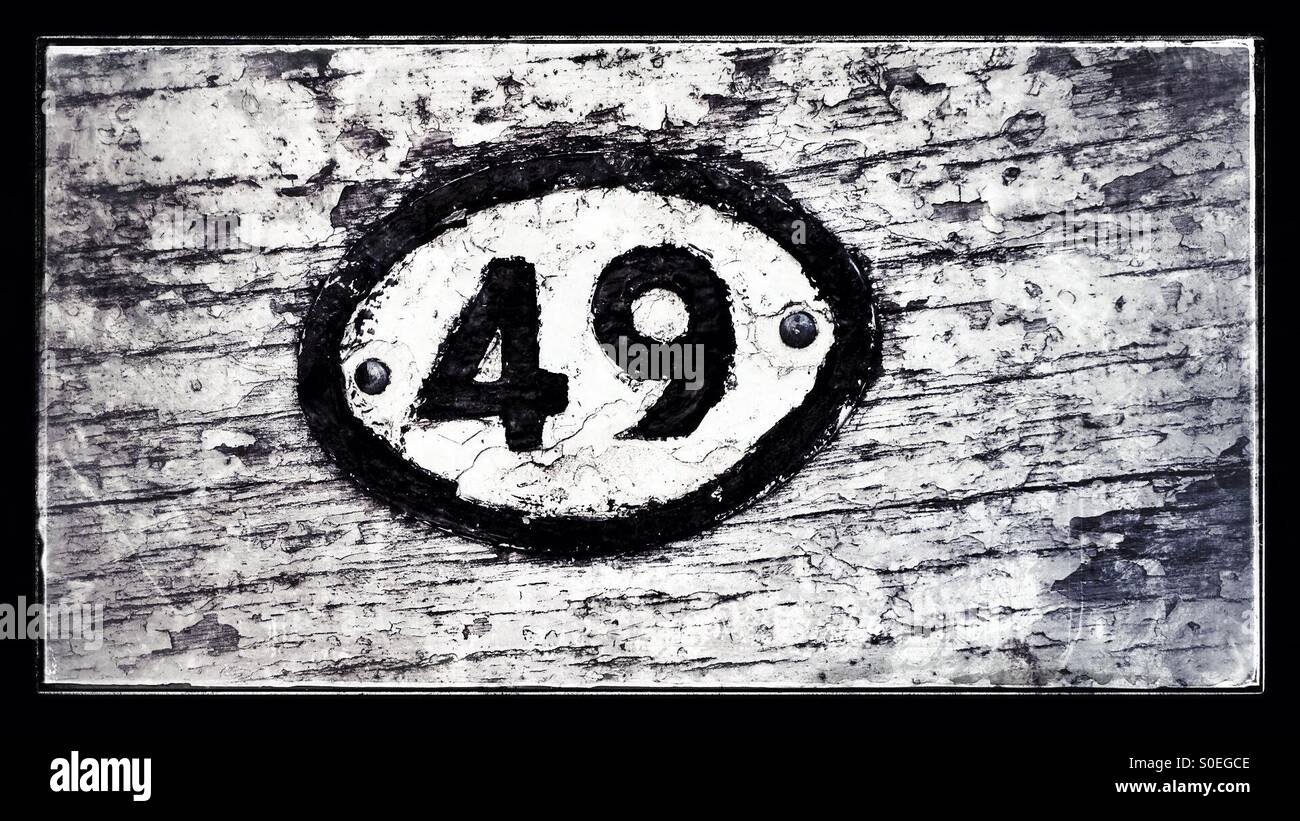 Number 49 Stock Photo