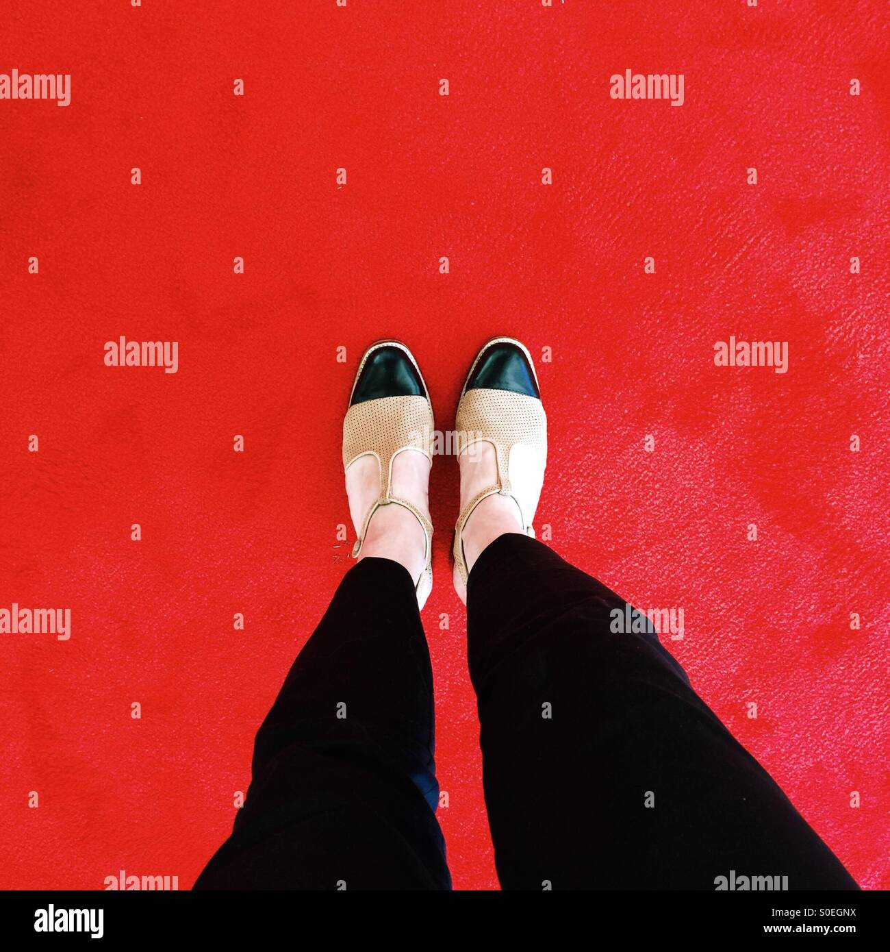 On the red carpet - Smartphone Captured Stock Image