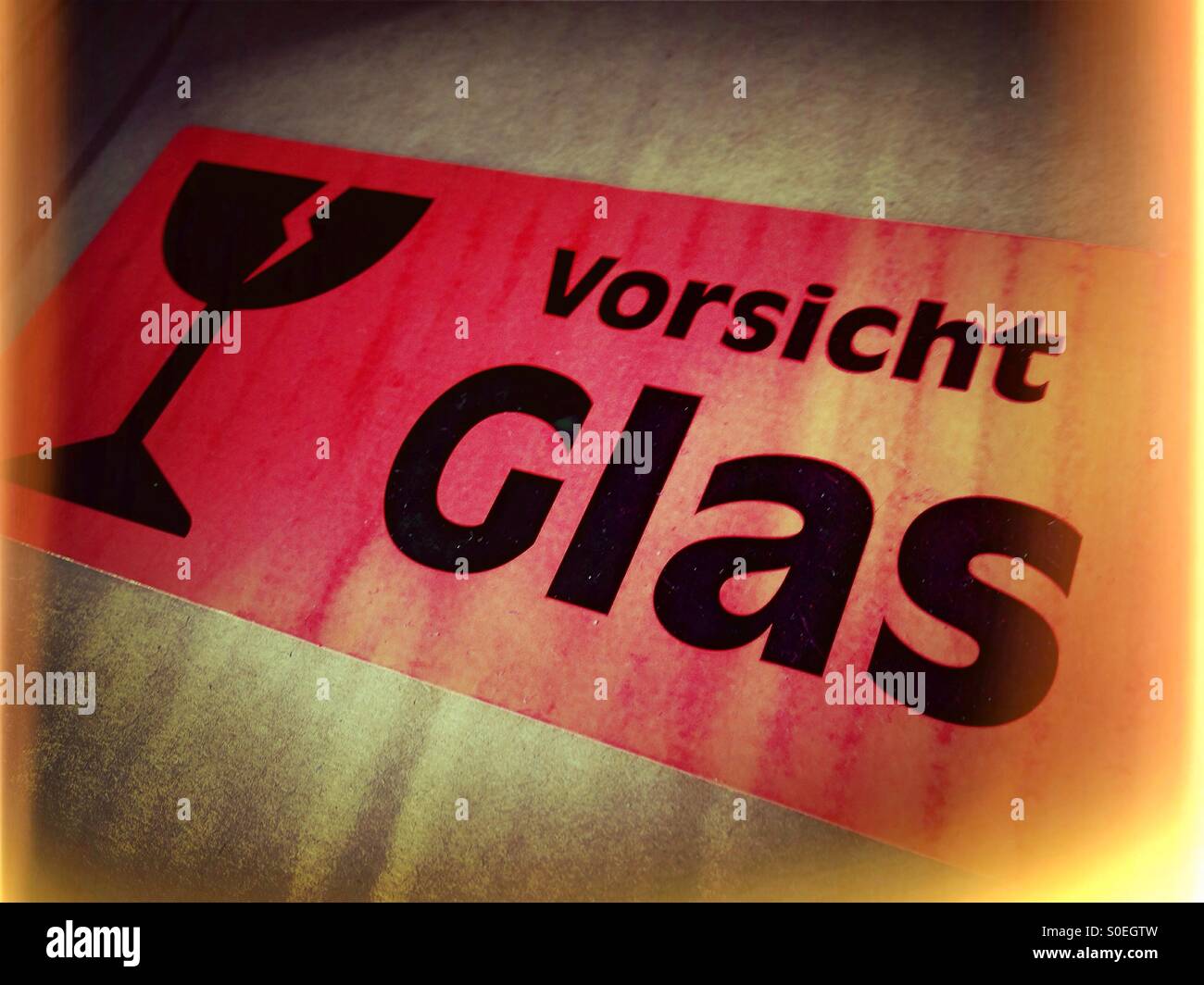 Vorsicht Glas - Smartphone Captured Stock Image