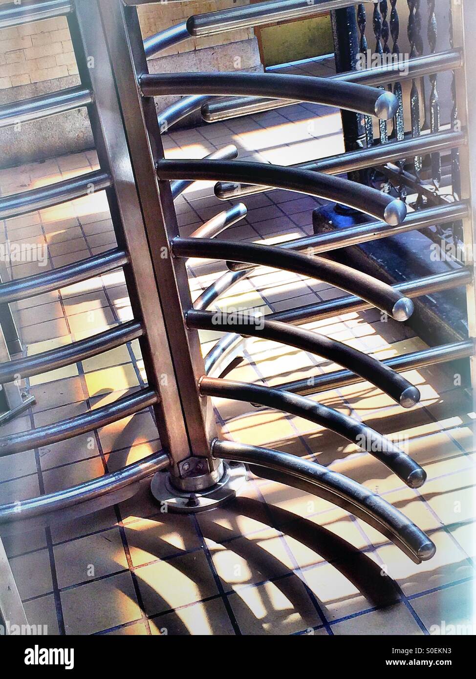 Turnstile, Subway STATION. NYC - Smartphone Captured Stock Image