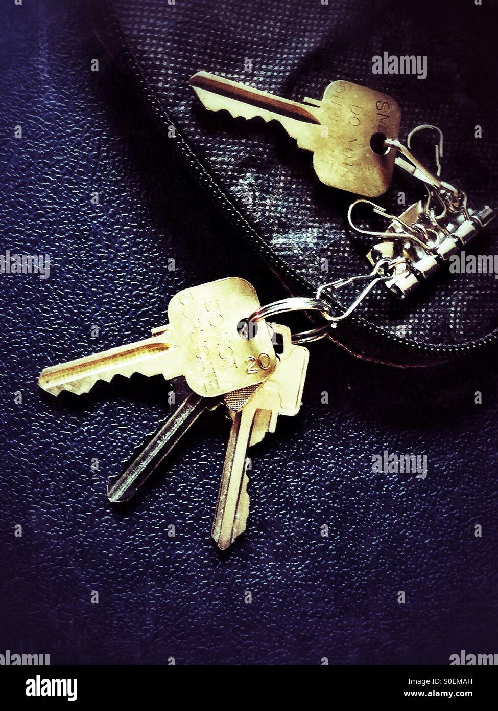 Keys on a key holder - Smartphone Captured Stock Image