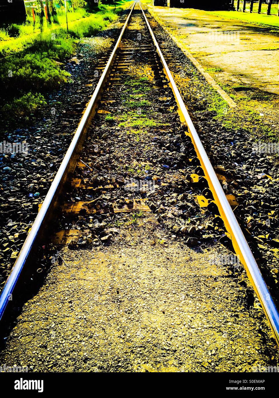 Railway Tracks - Smartphone Captured Stock Image