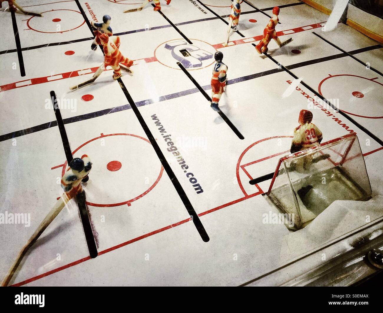 Vintage Hockey Table Game In The Arcade Stock Photo 310109938 Alamy