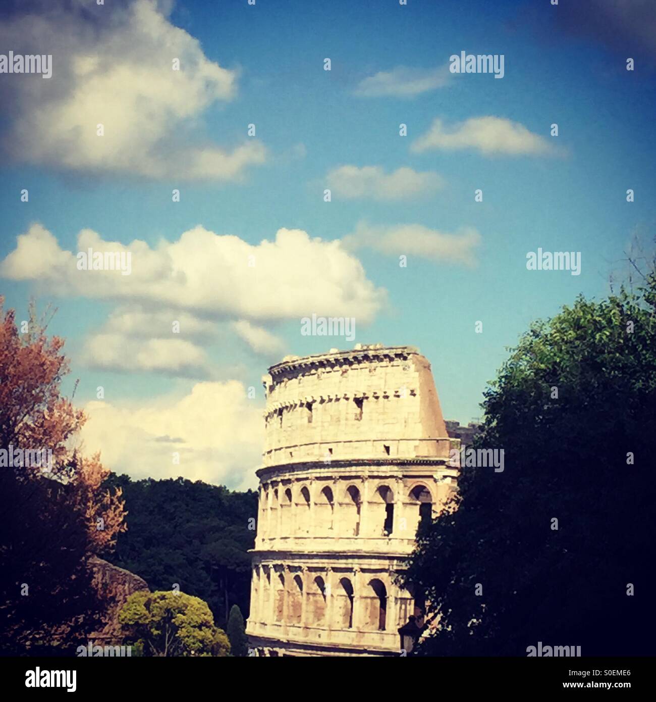 Colosseum in Rome - Smartphone Captured Stock Image