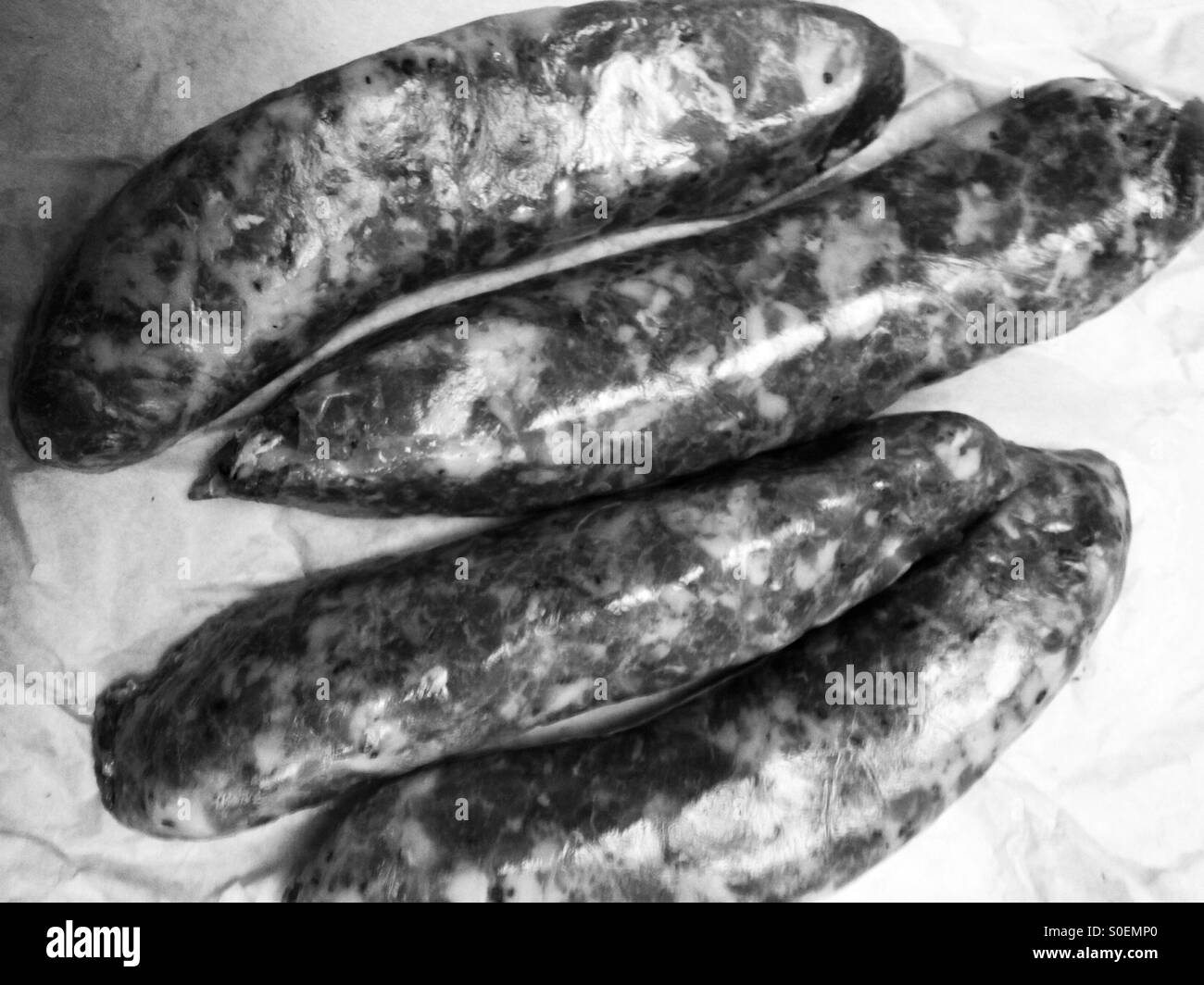 Italian fennel sausages - Smartphone Captured Stock Image