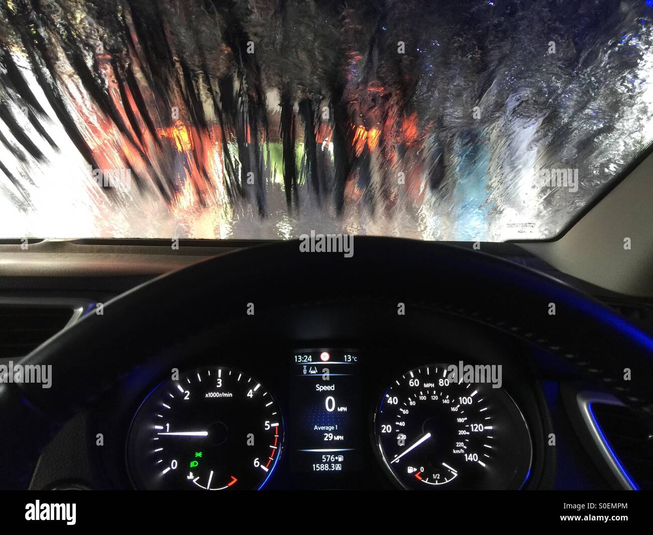 A car passing through a car wash Stock Photo Alamy