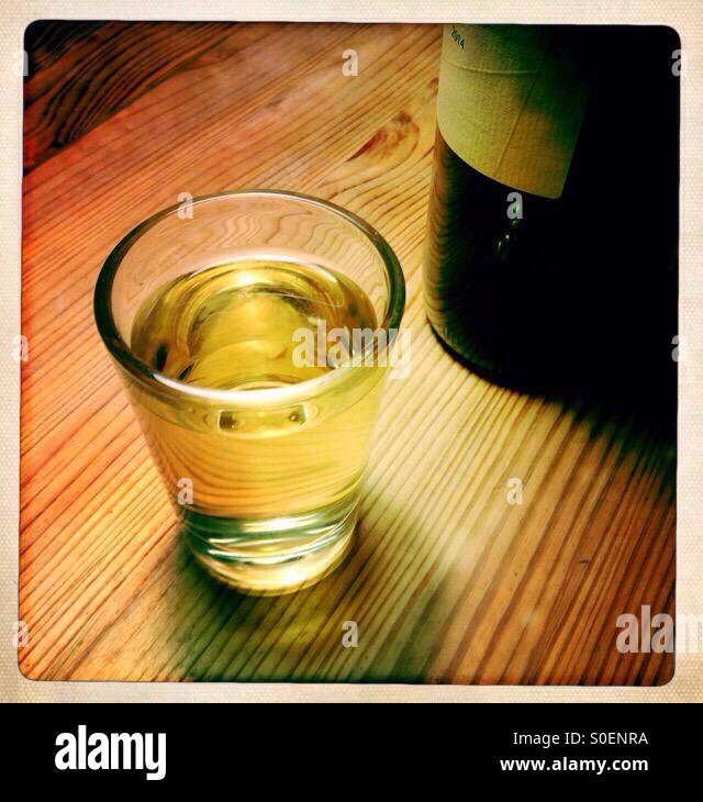 A Nice Small Glass of white wine - Smartphone Captured Stock Image