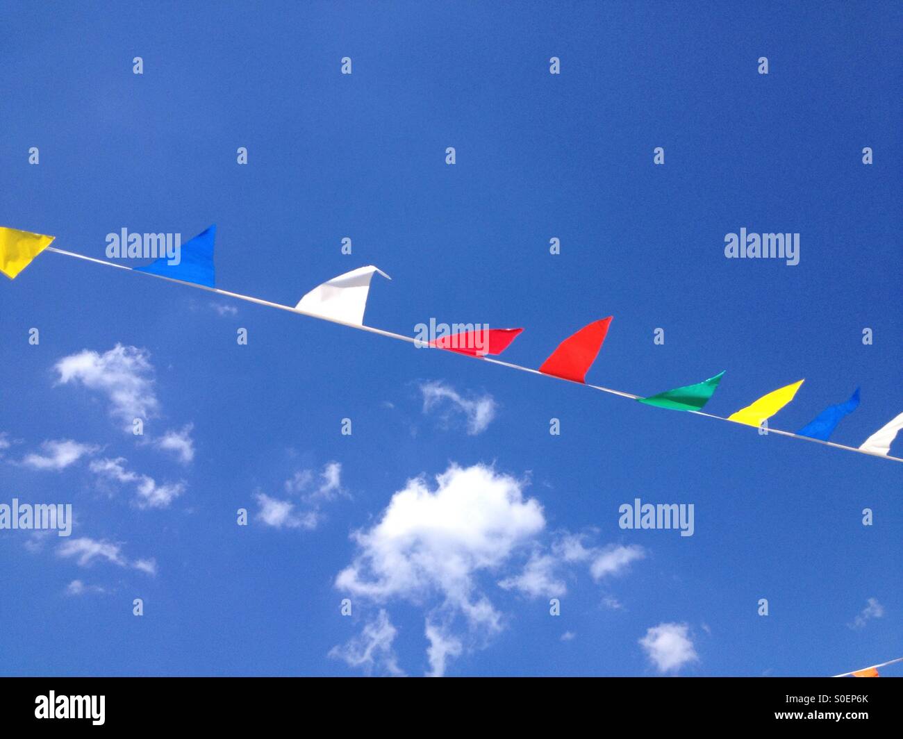 Flying Flags Stock Photo