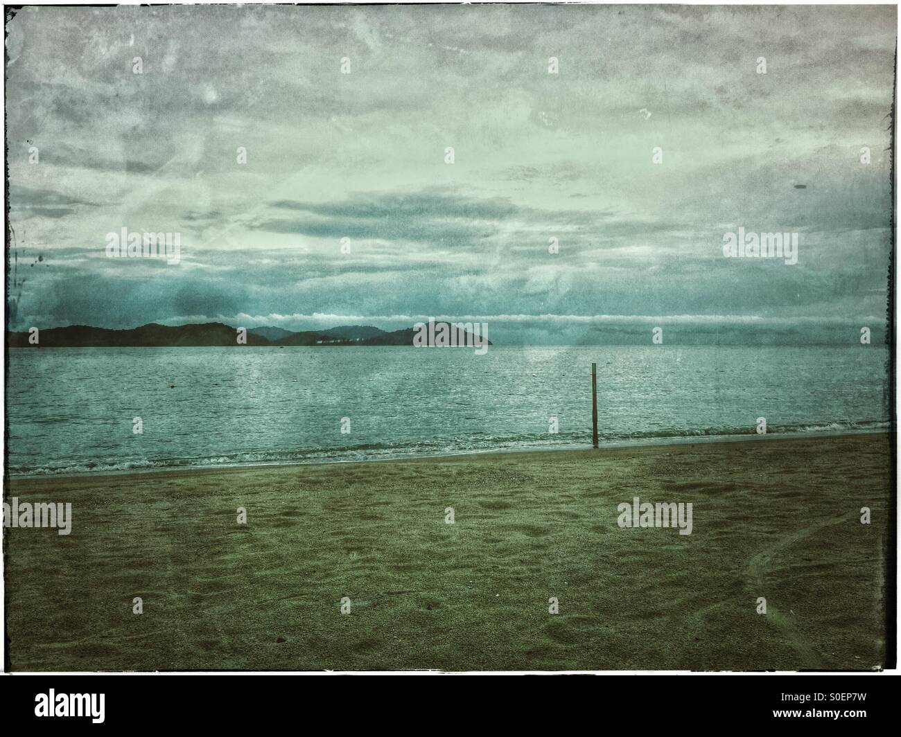 Old beach photograph look. - Smartphone Captured Stock Image