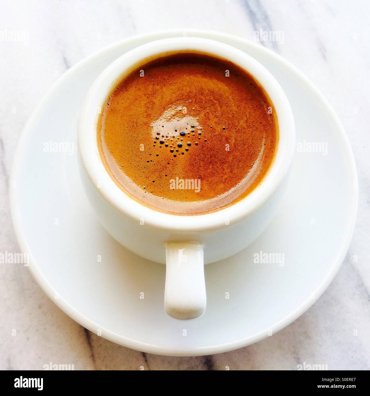 A Greek coffee, or Elliniko cafe. - Smartphone Captured Stock Image