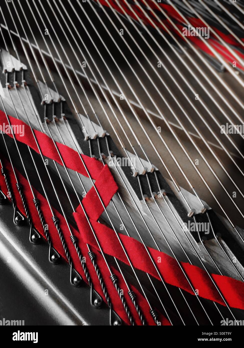 Piano Soundboard , Steinway &Sons Stock Photo