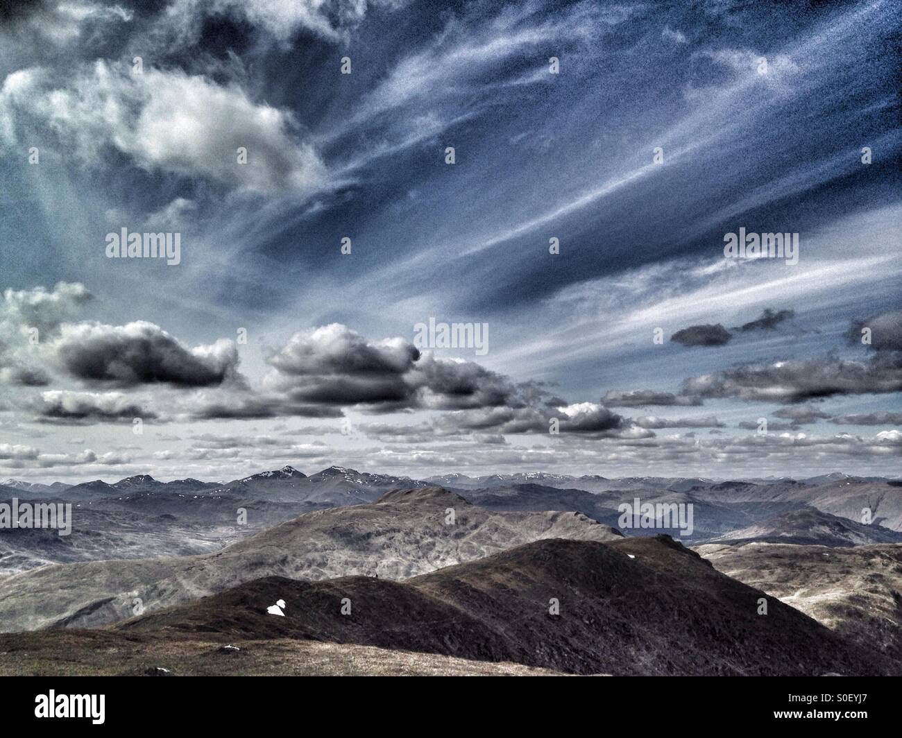 Looking North trossachs Scotland - Smartphone Captured Stock Image