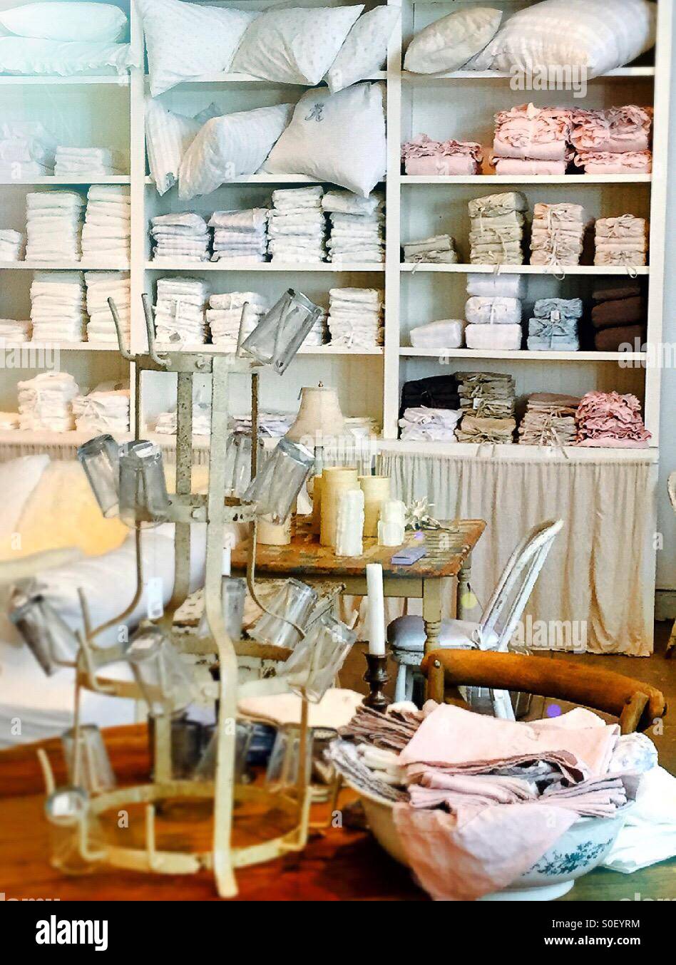 Shabby Chic Store in SoHo, NYC - Smartphone Captured Stock Image