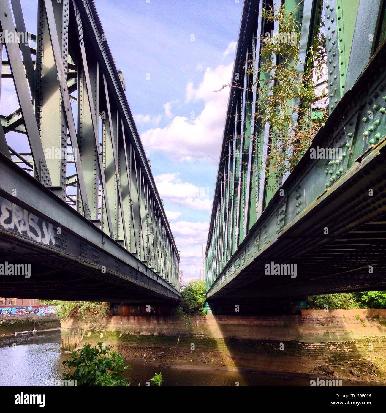 Under the railway - Smartphone Captured Stock Image