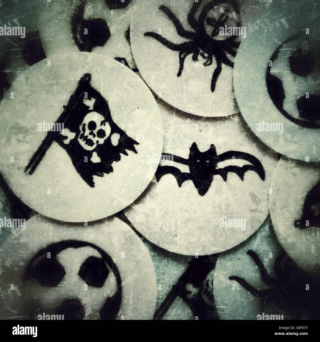 Wafers of edible Paper with tongue tattoos for Children - Smartphone Captured Stock Image