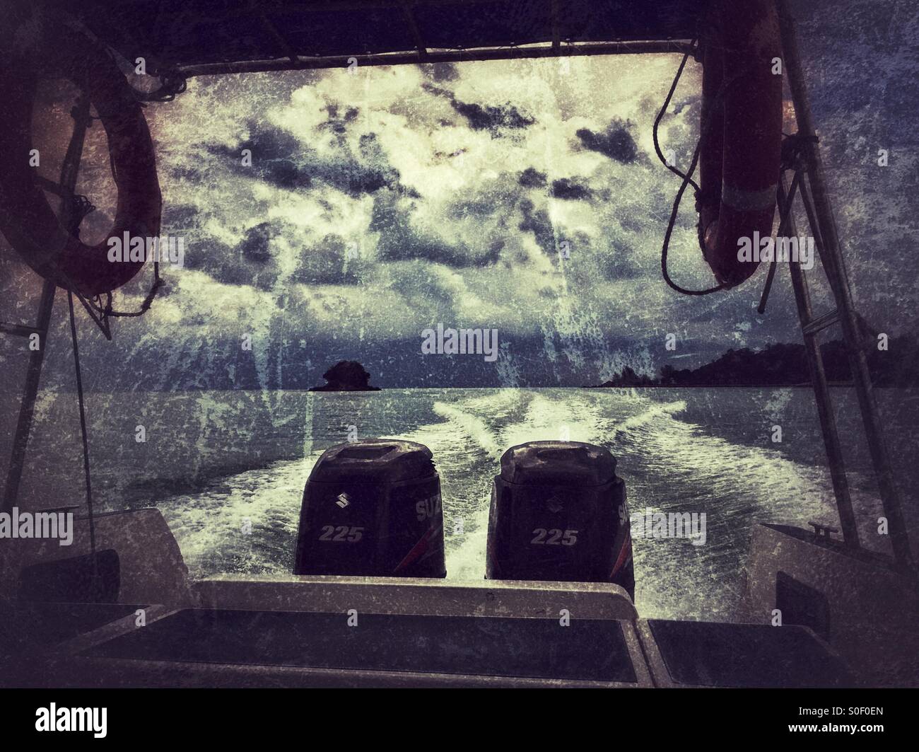 Motor boat. - Smartphone Captured Stock Image