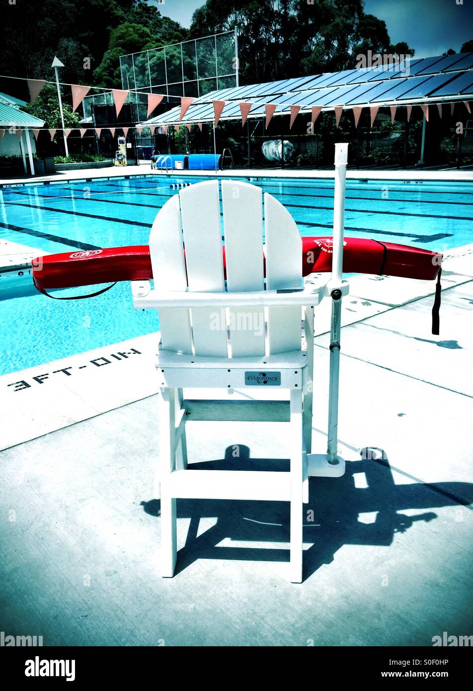 Lifeguard Swimming Pool Chair Stock Photos Lifeguard Swimming