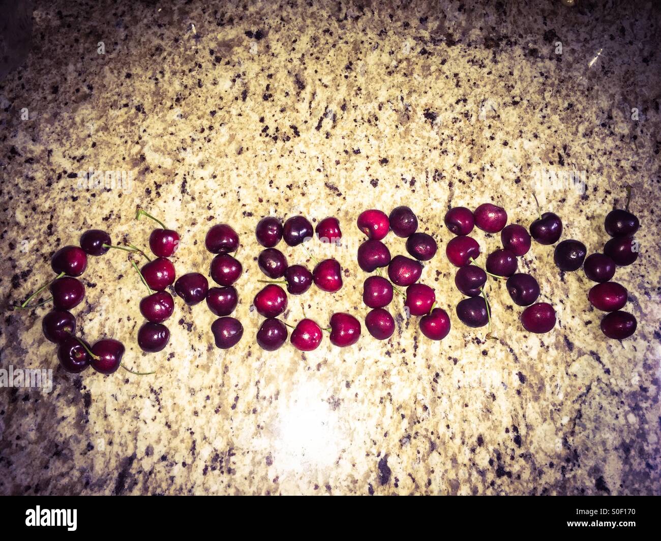 Red cherries - Smartphone Captured Stock Image