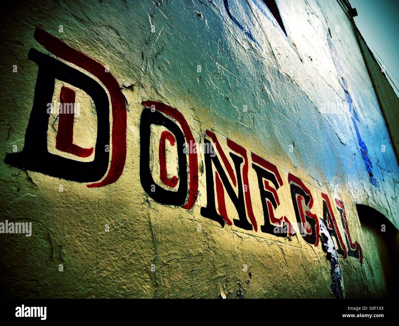 Donegal Hand Painted Sign - Smartphone Captured Stock Image