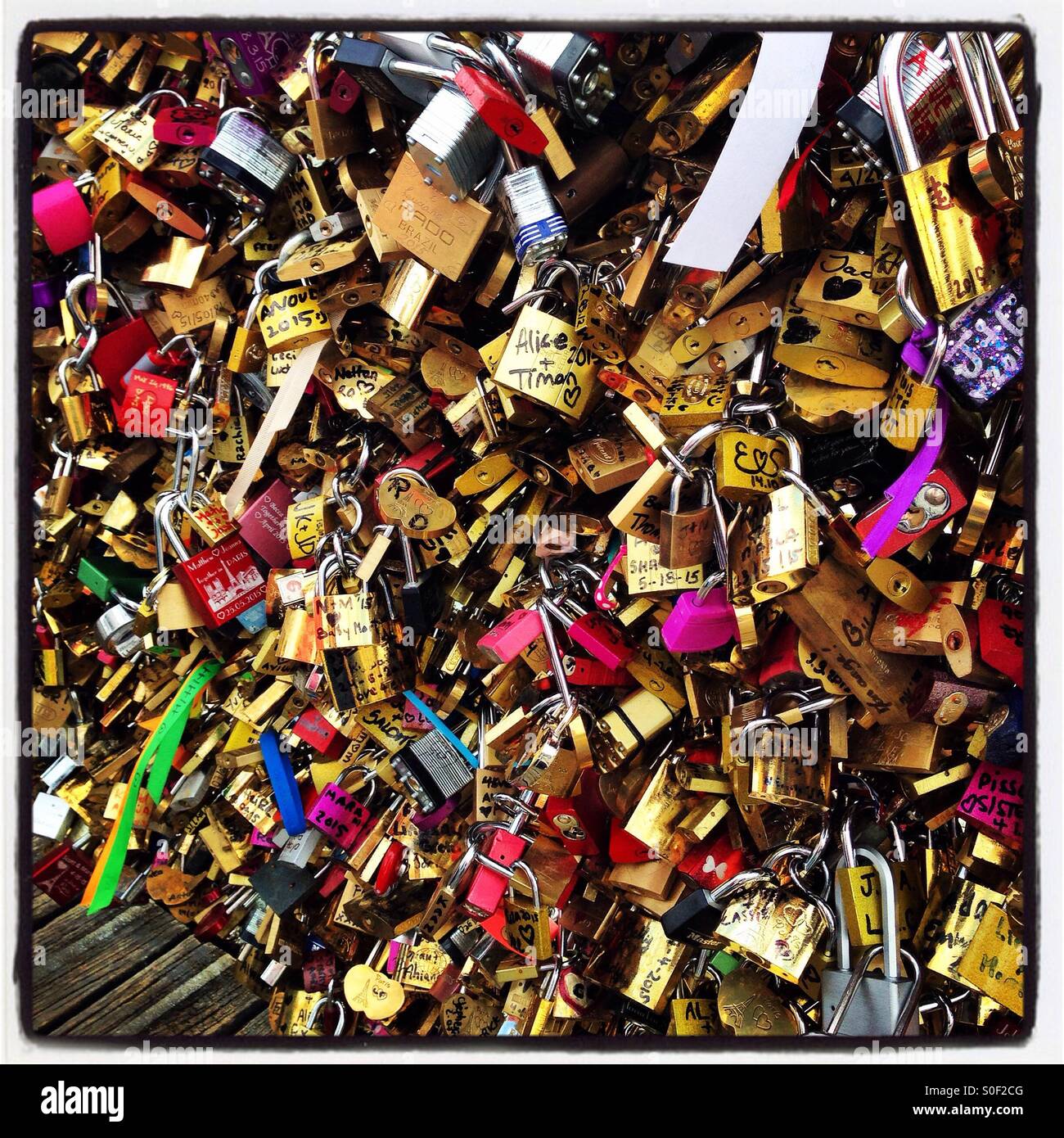 Locks of Love - Smartphone Captured Stock Image