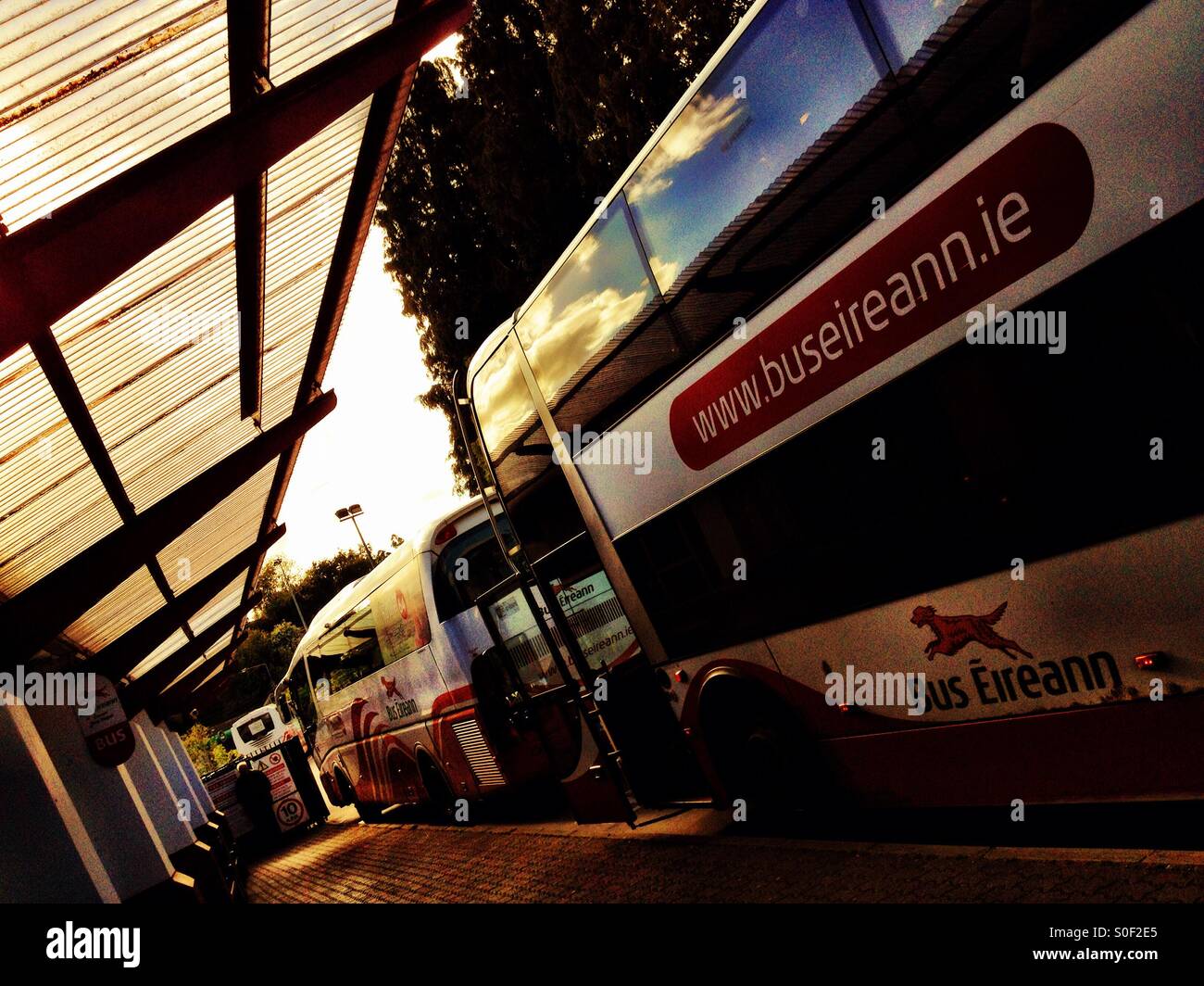 Bus Station Cavan Ireland Stock Photo