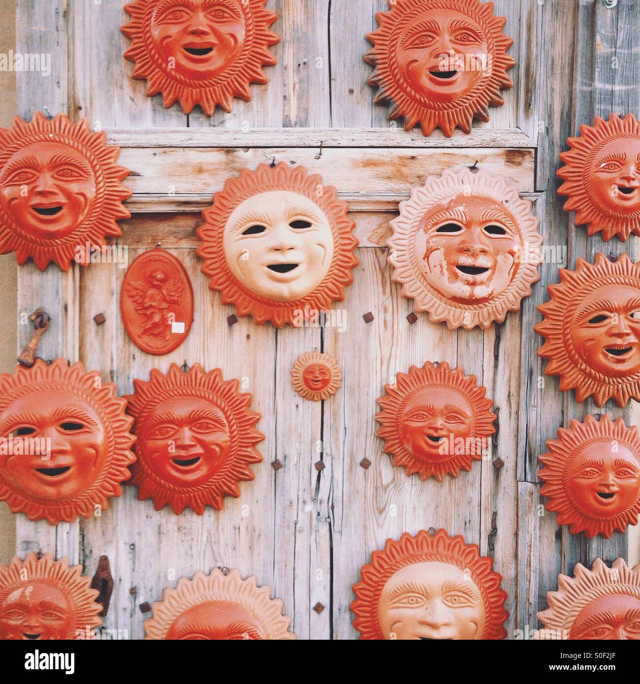 Ceramic Suns Stock Photo