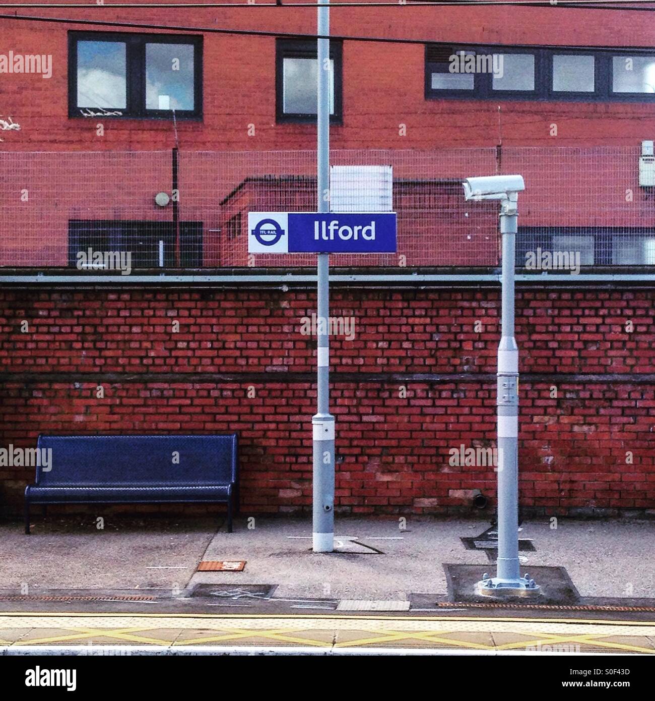 Ilford Station, new signage for TfL Rail as part of Crossrail Network upgrades. Stock Photo
