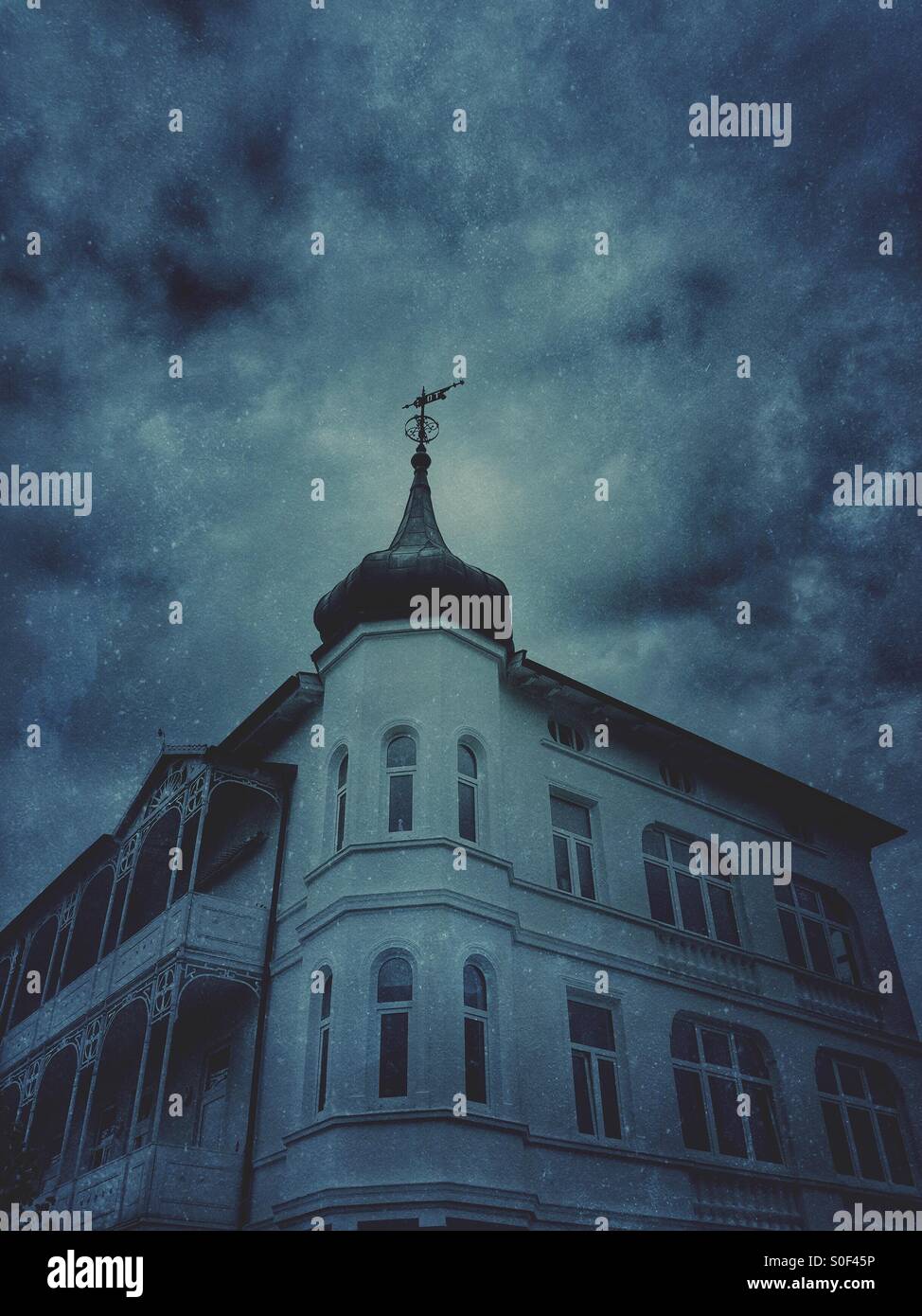 Old Victorian building in Binz argued island Germany - Smartphone Captured Stock Image