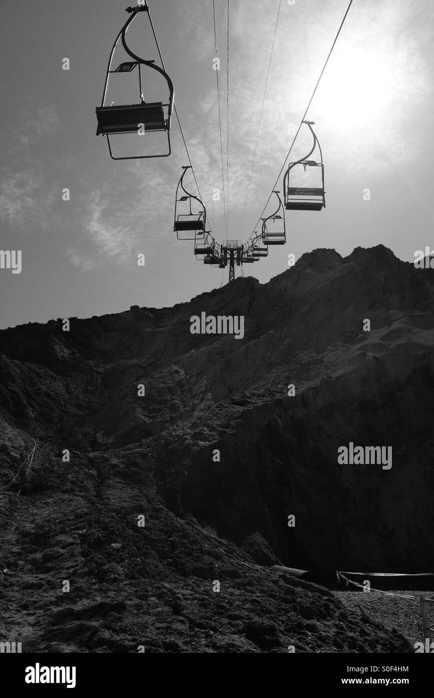 Chairlift in sun - Smartphone Captured Stock Image