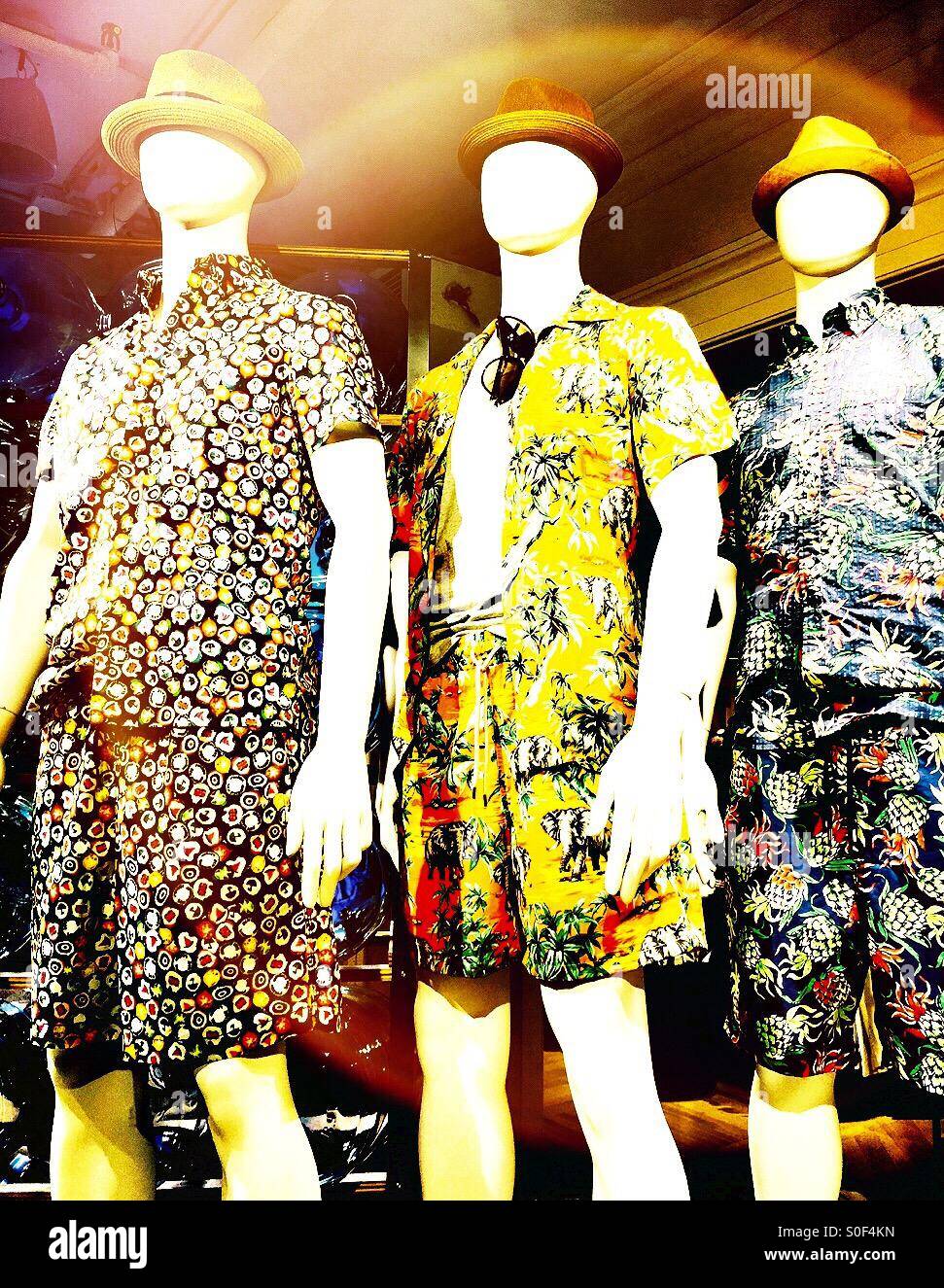 Mannequins in men's beachwear Stock Photo Alamy