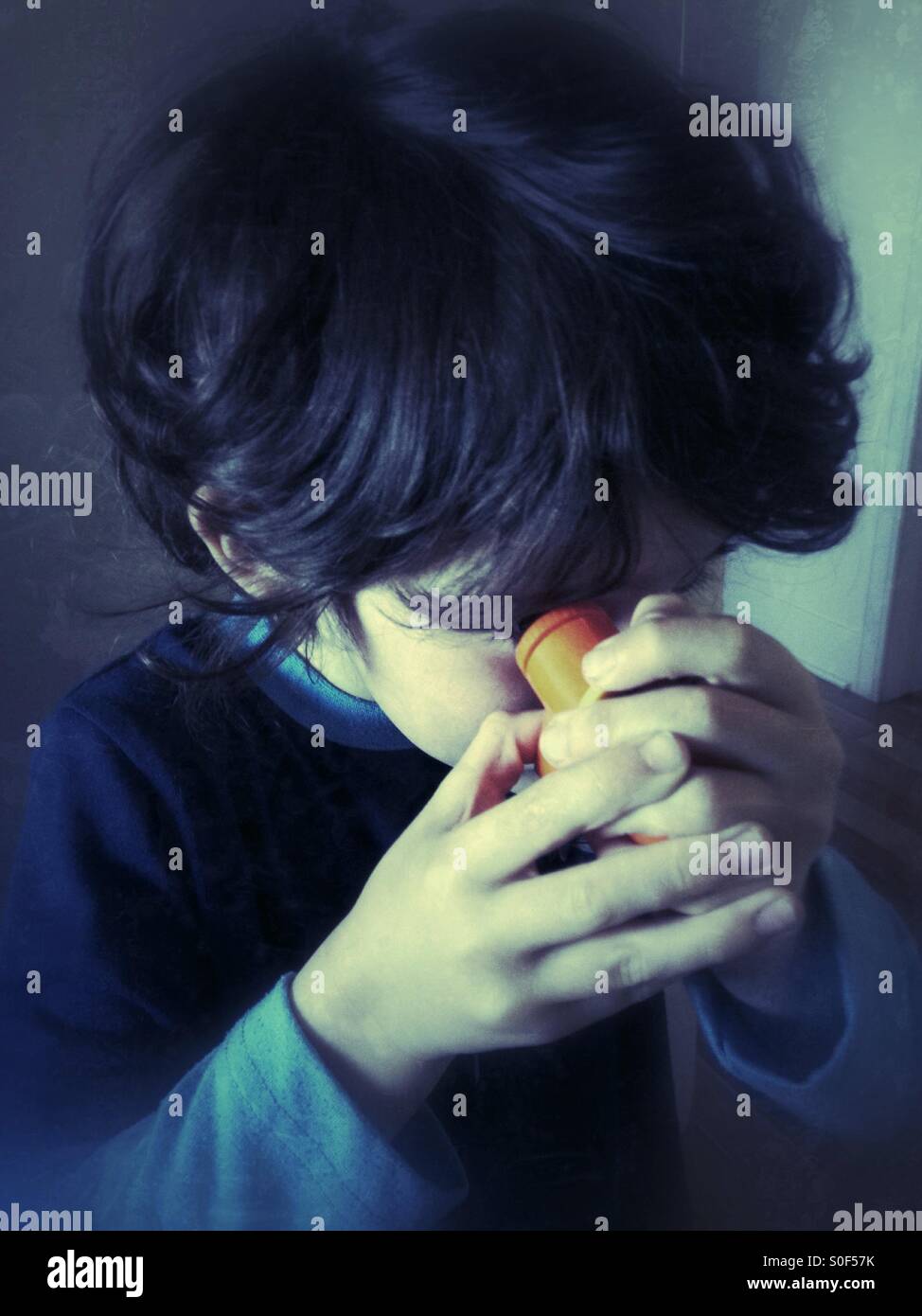 Child looking - Smartphone Captured Stock Image