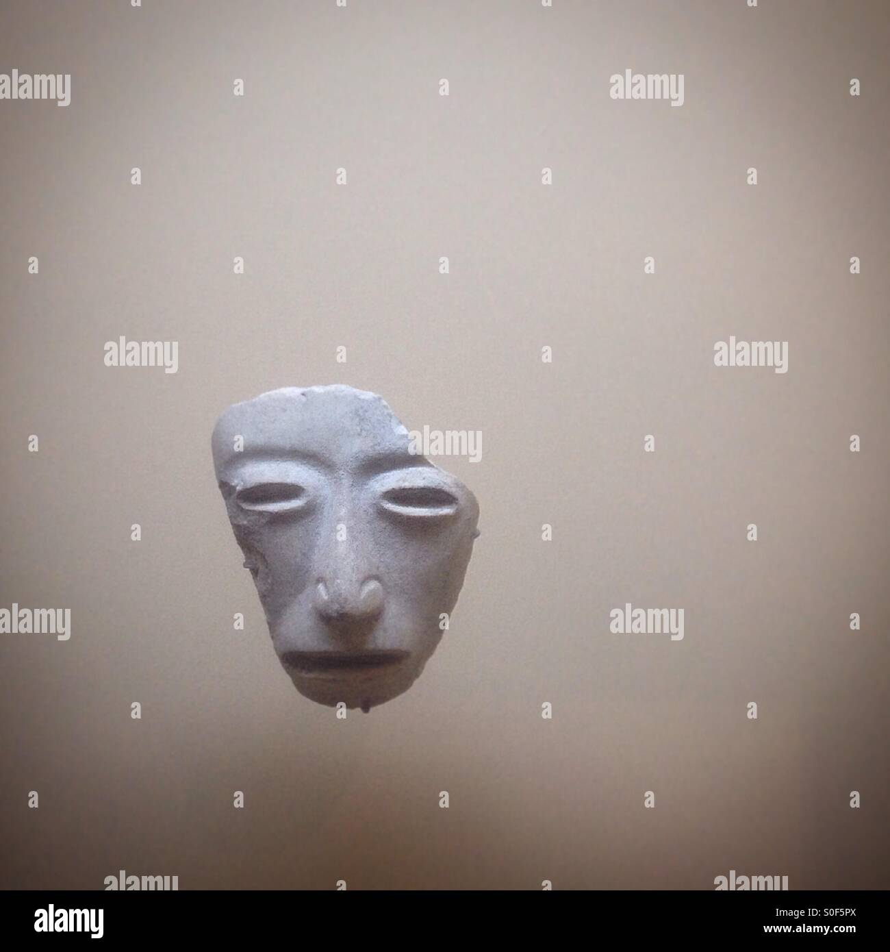 A Teotihuacan mask is displayed in the National Museum of Anthropology of Mexico City, Mexico Stock Photo