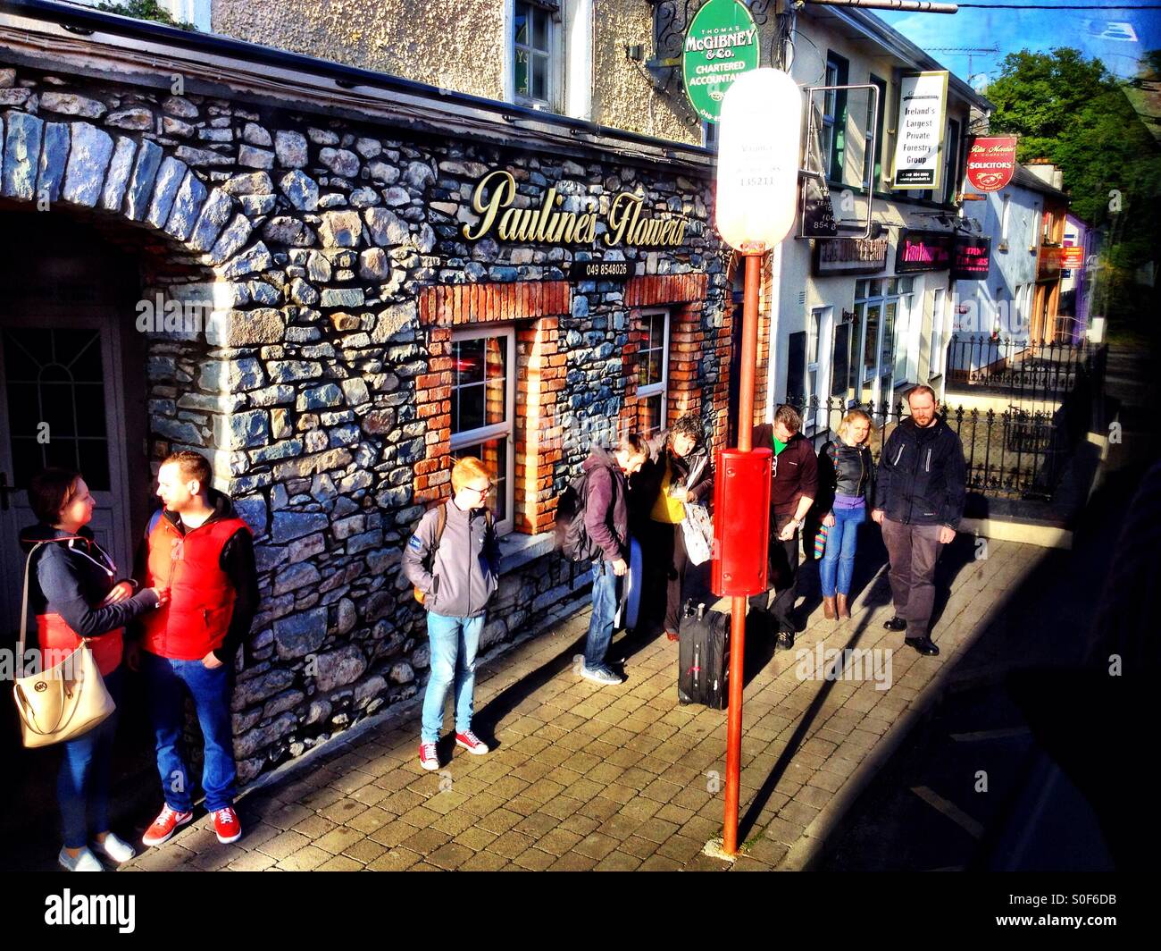 Bus Stop Ireland - Smartphone Captured Stock Image