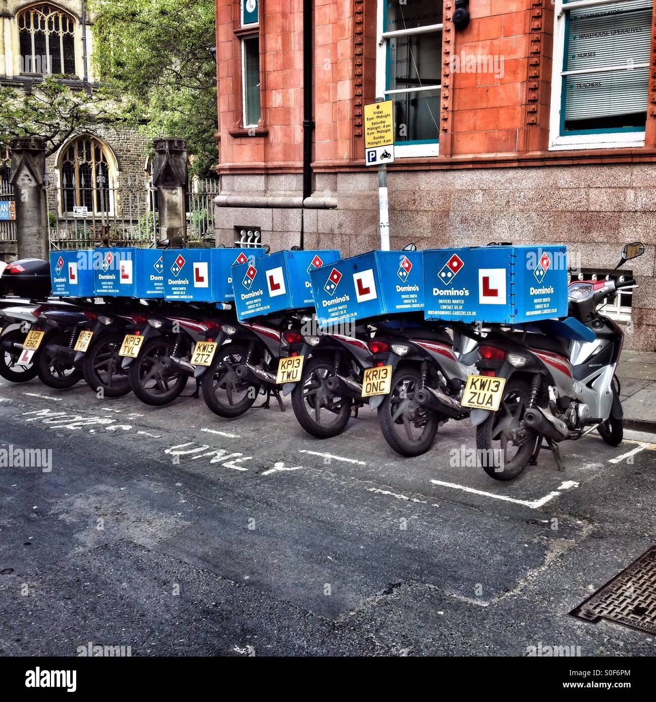 Dominos pizza delivery scooters hi res stock photography and images alamy