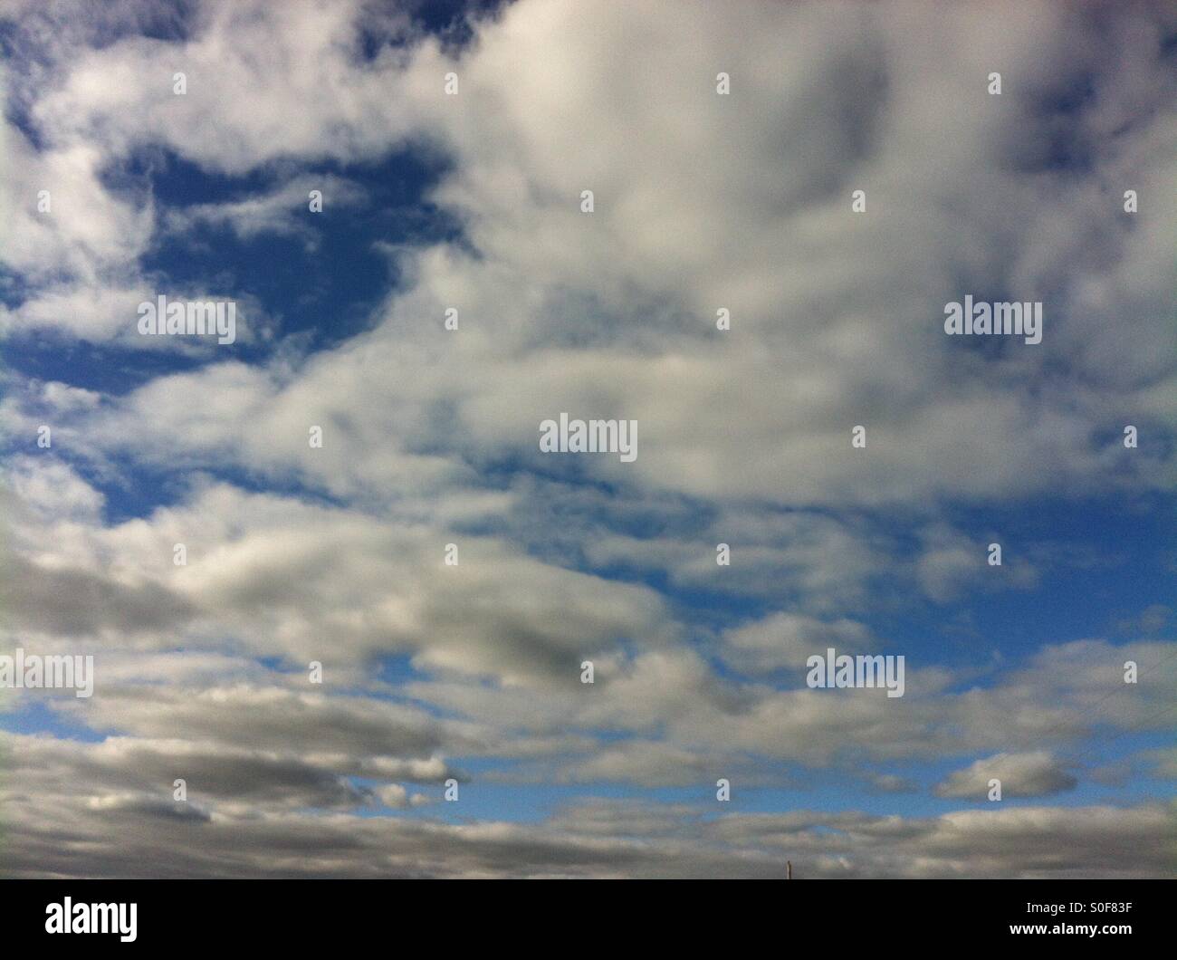 Michigan skies, May 2015, midway between Detroit and Grand Rapids - Smartphone Captured Stock Image