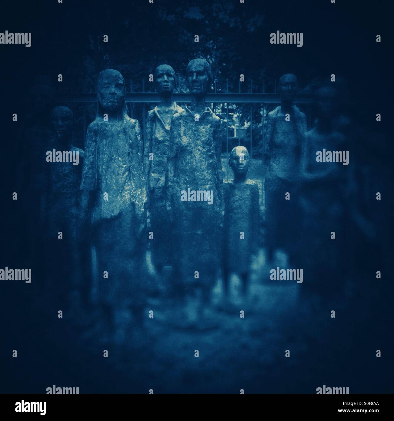 Jewish Cemetary Memorial Statues in Berlin Germany - by Will Lammert - Smartphone Captured Stock Image