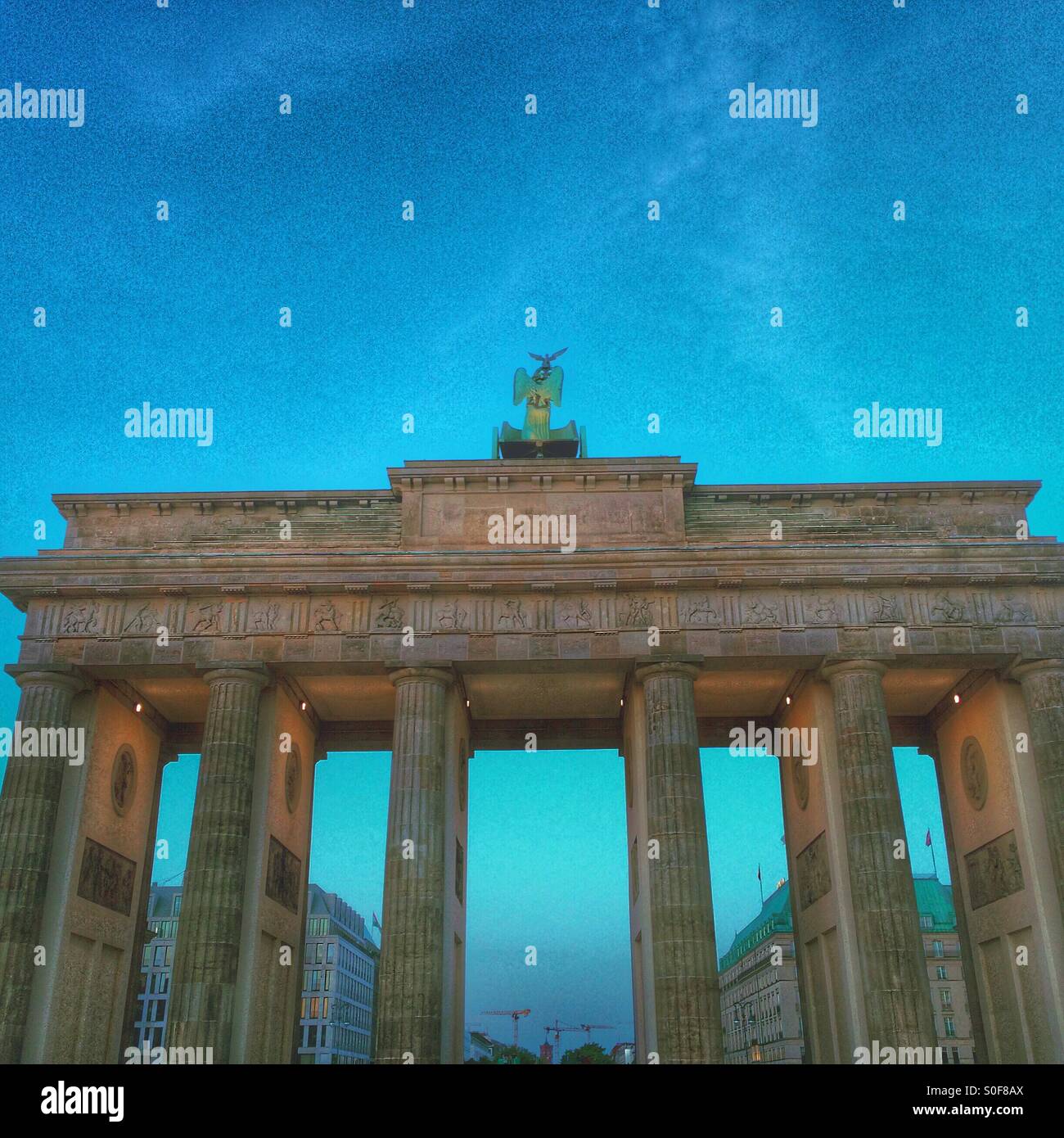 Berlin Brandenburg gate from the West side - Germany - Smartphone Captured Stock Image