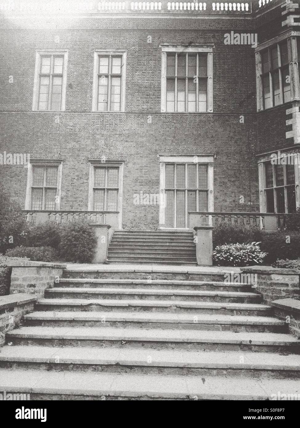 Temple Newsam House in monochrome - Smartphone Captured Stock Image