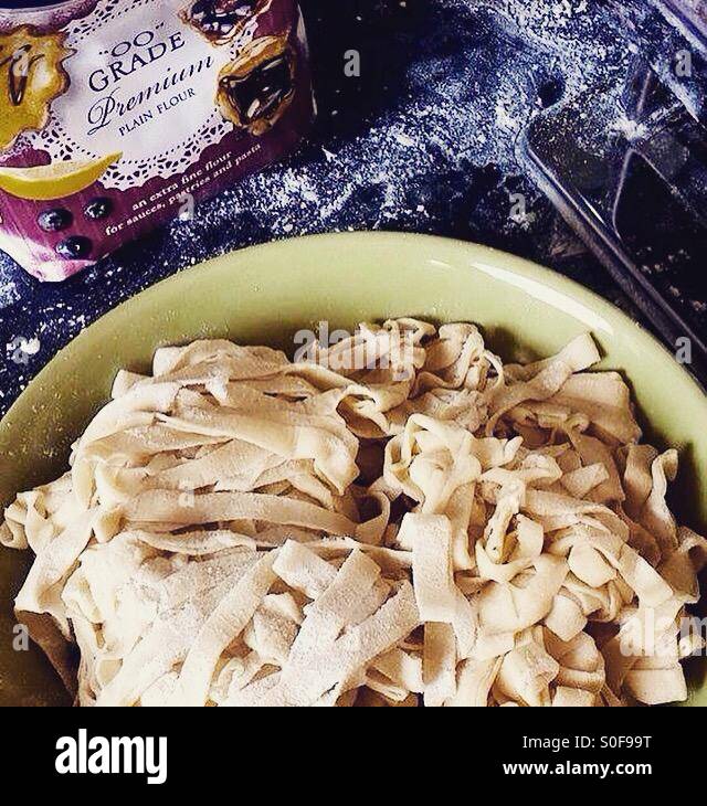 Pasta in the making Stock Photo Alamy