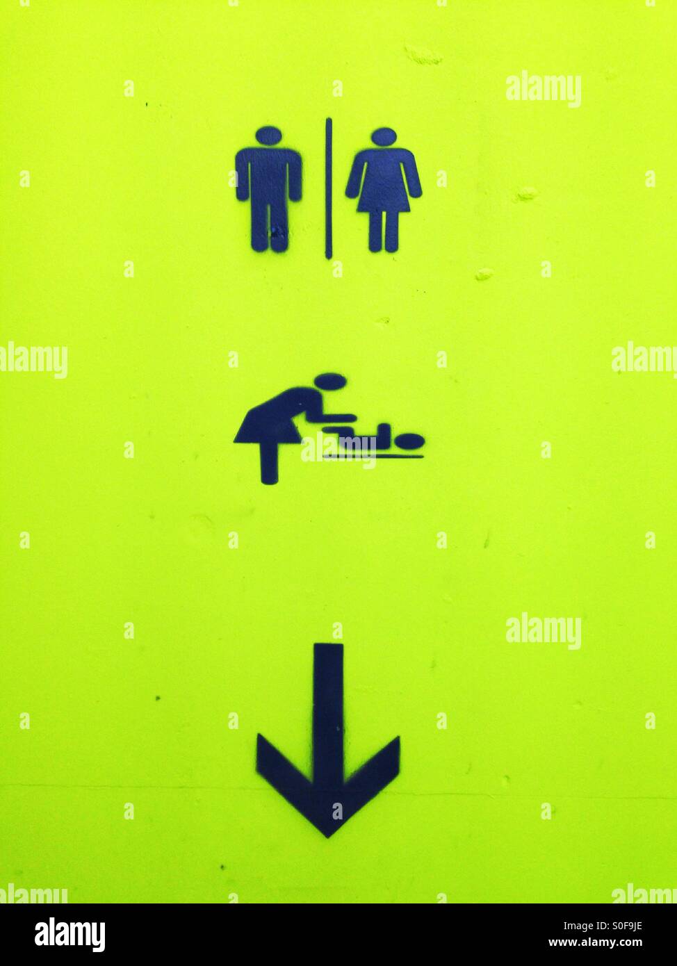 Toilet sign - Smartphone Captured Stock Image