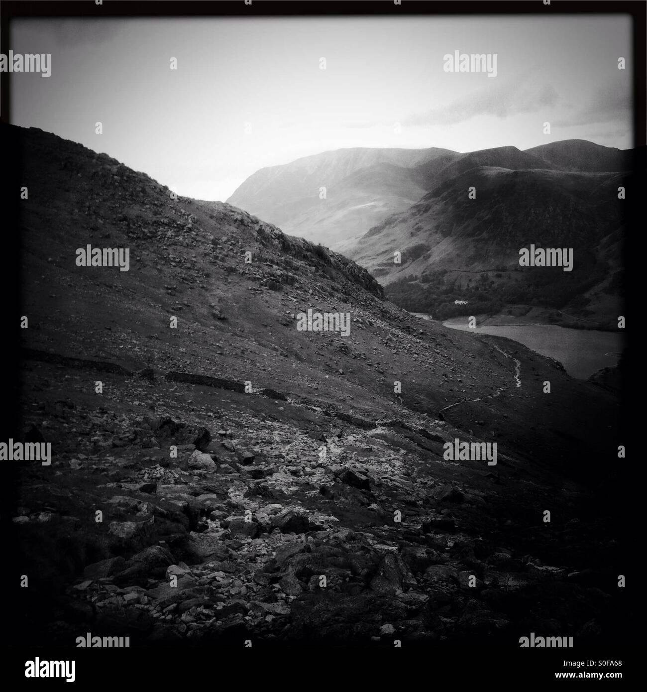 Dark Hills - Smartphone Captured Stock Image