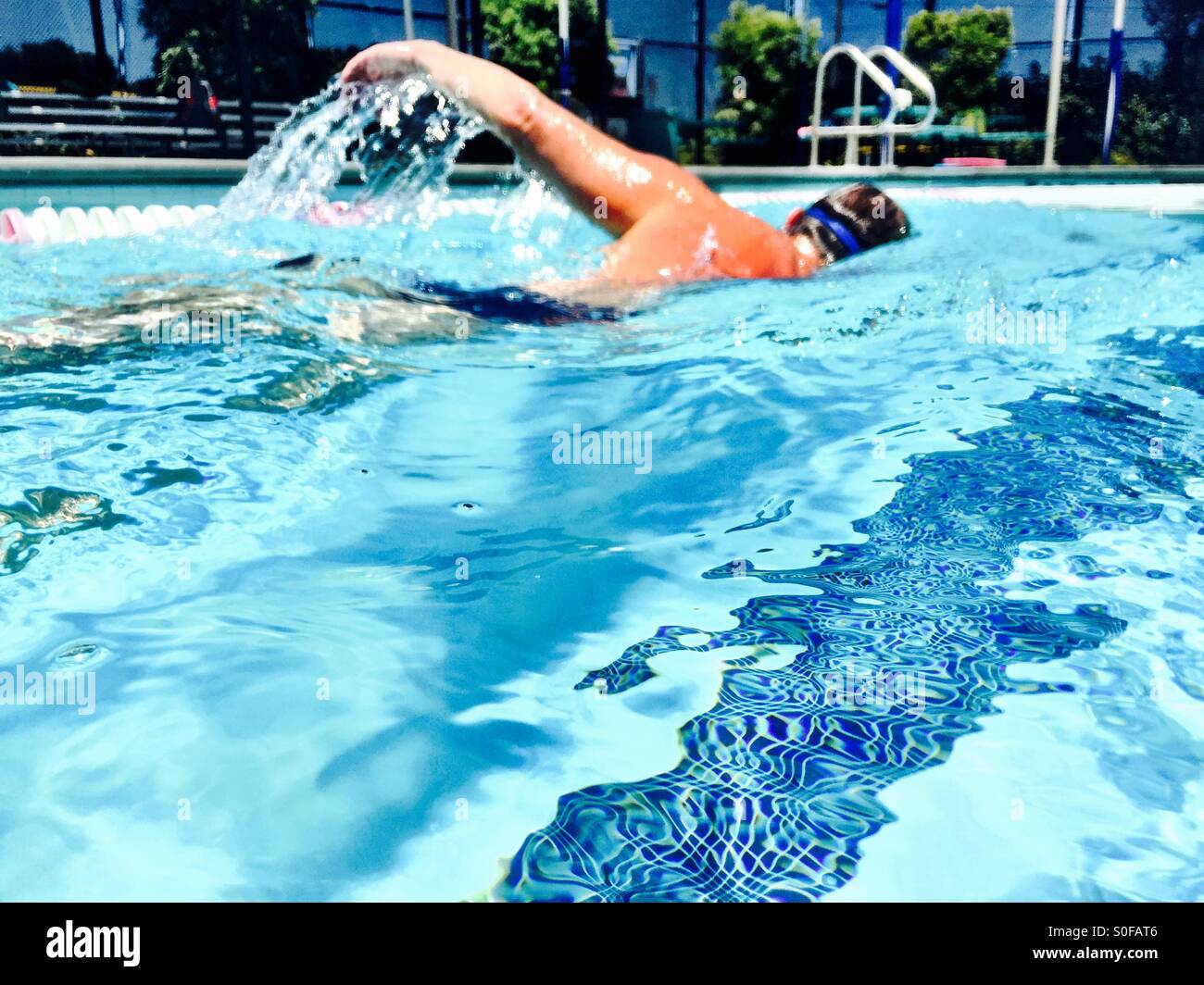 Swimming the Australian crawl. Freestyle. The crawl Stock Photo - Alamy