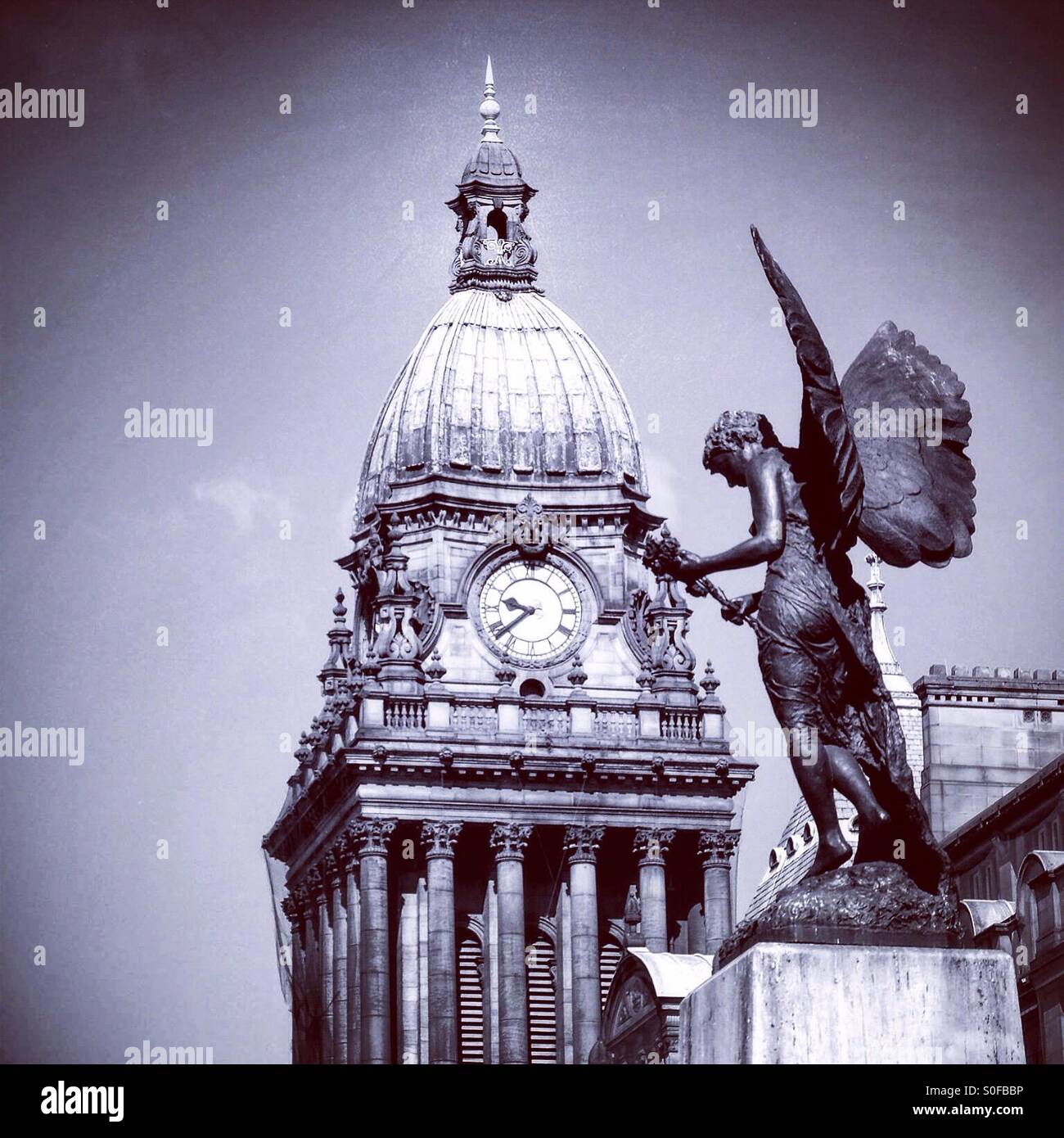 Leeds, town hall, Yorkshire, England. - Smartphone Captured Stock Image