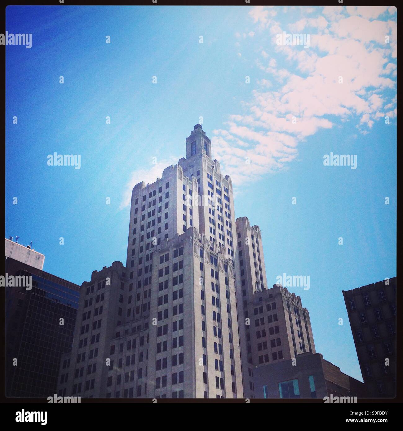The Bank of America Building in Providence, Rhode Island. - Smartphone Captured Stock Image