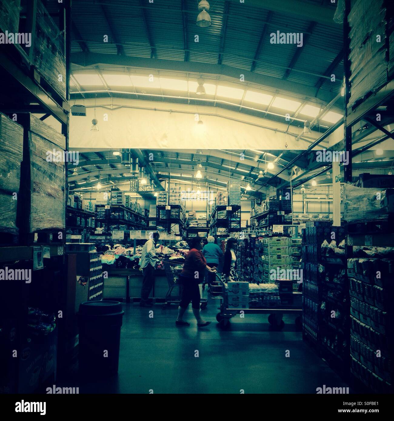 Inside a wholesale warehouse Stock Photo Alamy