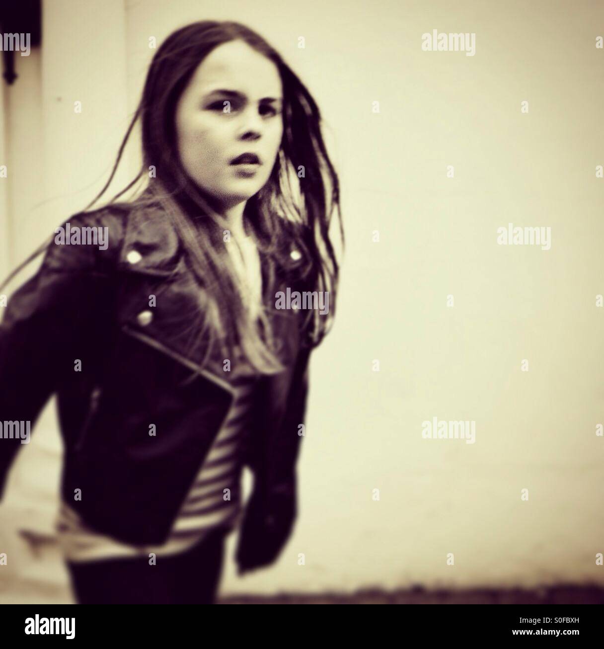 young girls leather jacket